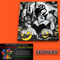 Ursula The Little Mermaid | Photo Filament Painting | 3D Printer Models