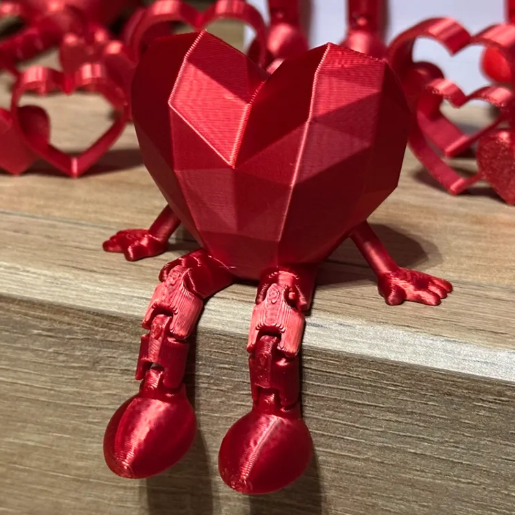 Valentine's Day Heart Articulated Flexi | 3D Printer Model Files