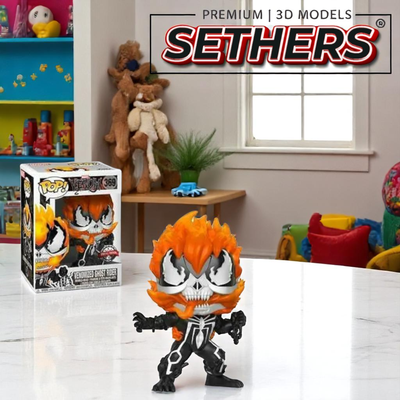 Venom Ghost Rider | POP Mini Figure | Best 3D Printing Models at Sethers