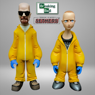 Walter White Jesse Pinkman | Breaking Bad | Chibi | 3D Printer Model Files