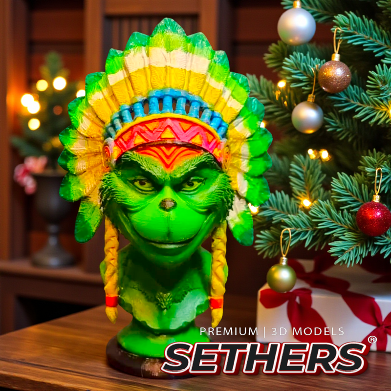 Grinch Indian Chief | How the Grinch Stole Christmas | 3D Printing Models