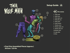 Wolf Man | Lon Chaney Jr | Classic Movie Monsters | 3D Printer Model Files