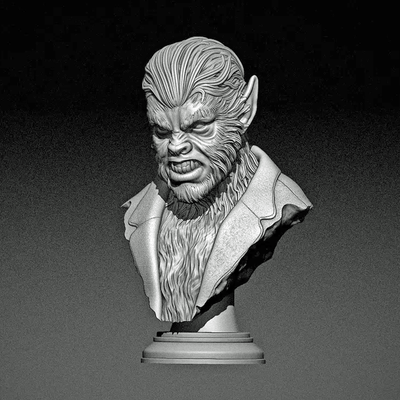 Wolf Man Bust | 3D Printer Model Files