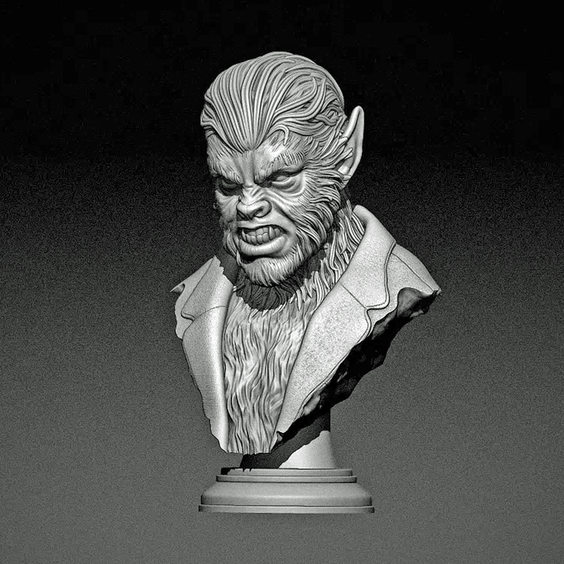 Wolf Man Bust | 3D Printer Model Files