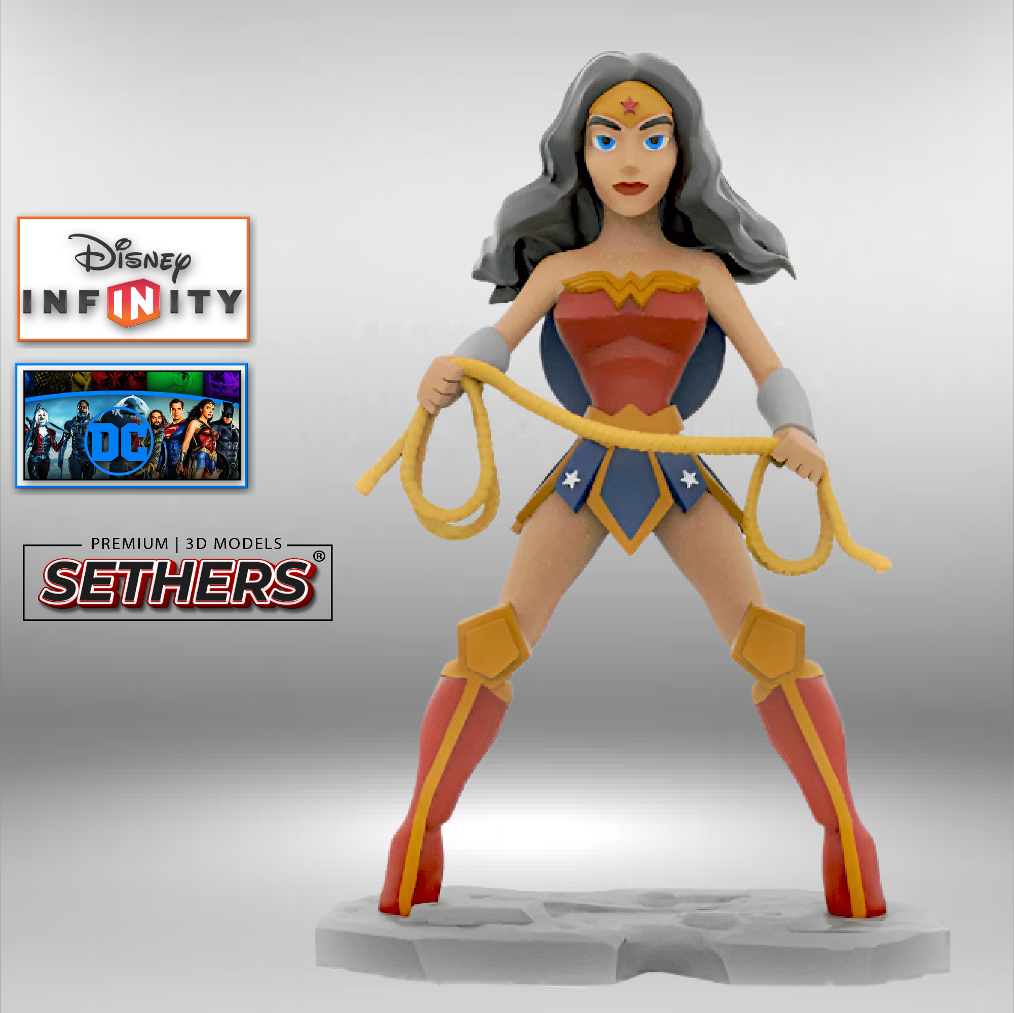 Infinity Woman Wonder Woman | Disney Infinity | 3D Printer Model Files