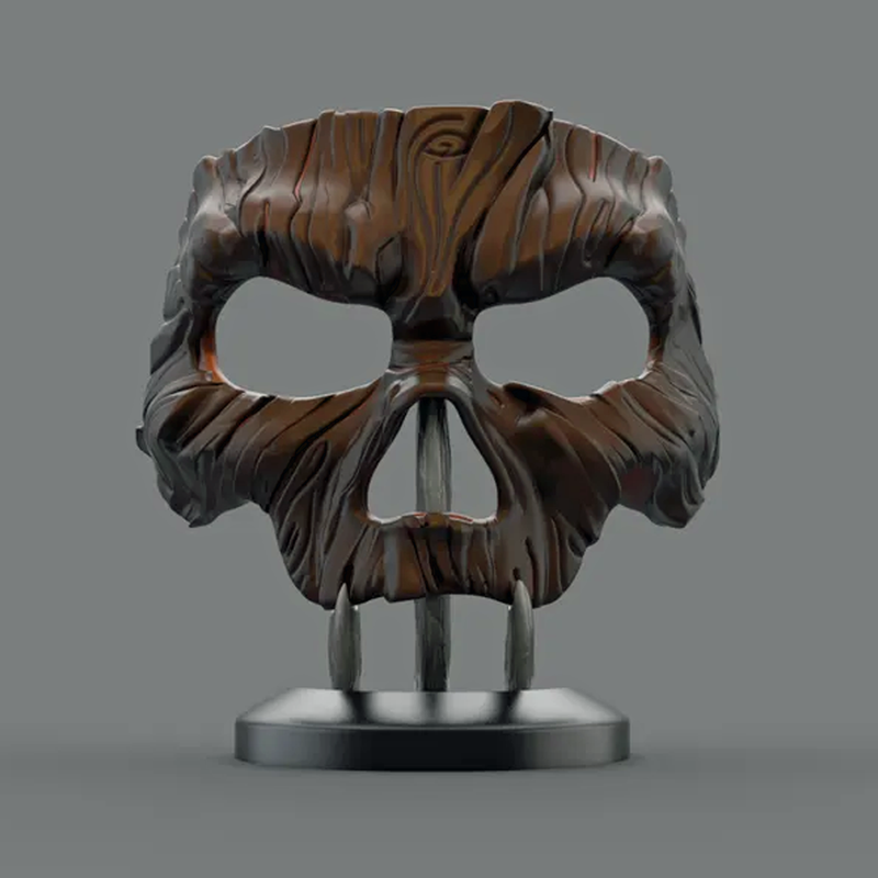 Wooden Skull Mask | 3D Printer Model Files